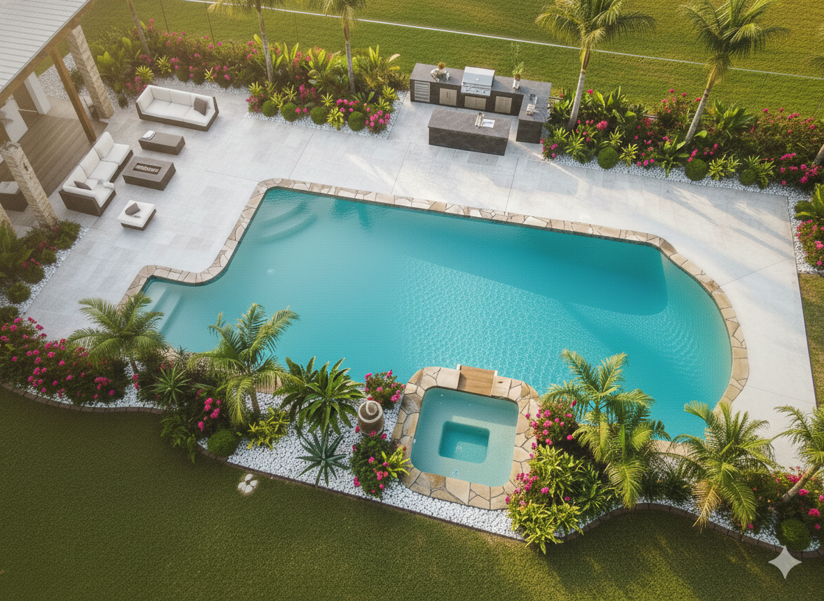 Custom pool project by Passion Pools