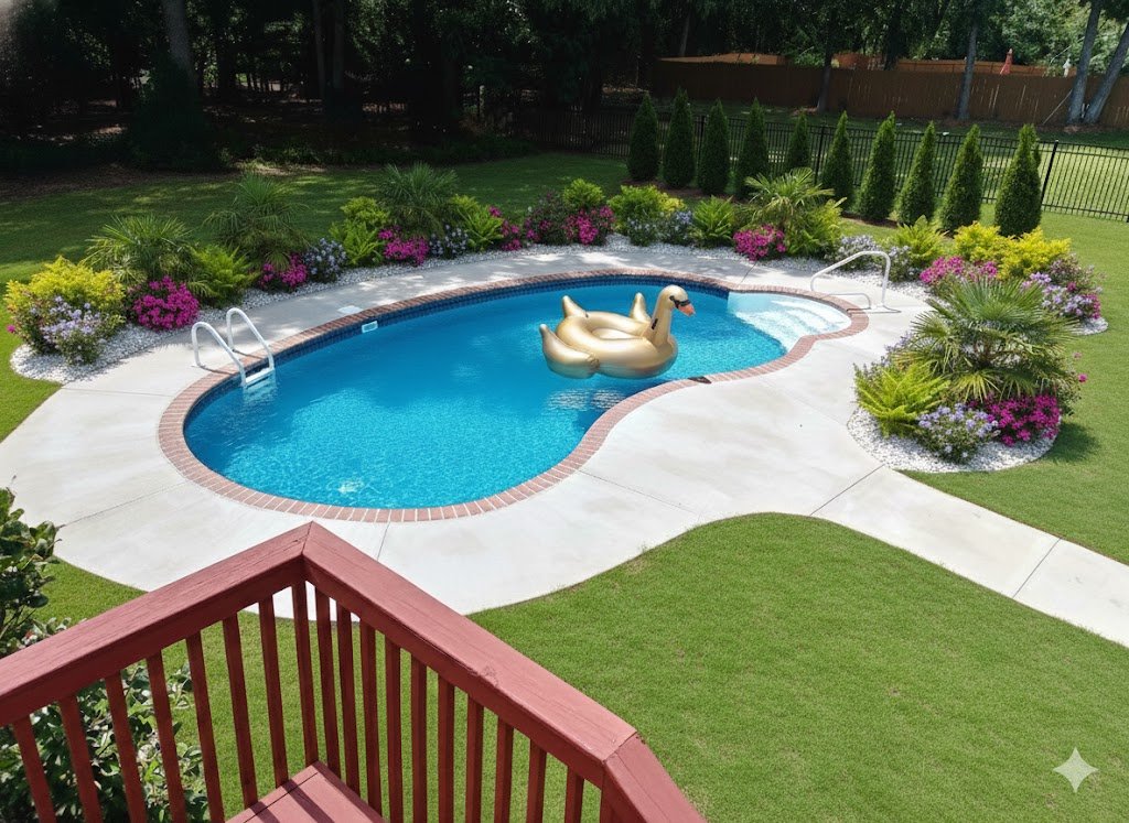 Custom luxury pool with clean lines