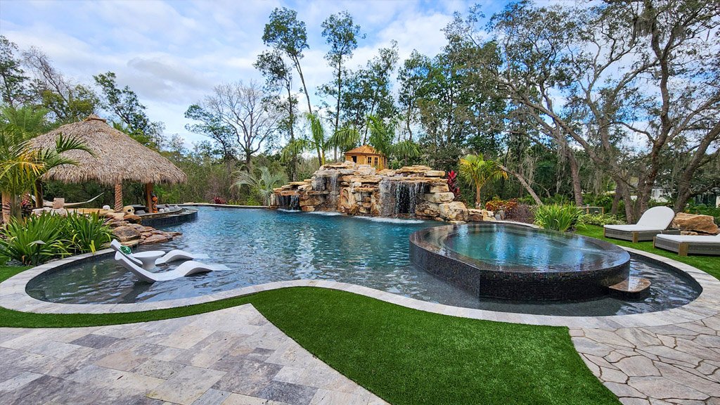 Ultimate backyard pool by Lucas Lagoons